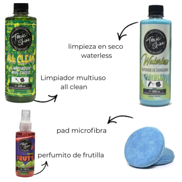 KIT TOXIC SHINE PARA MANTENER LA LIMPIEZA