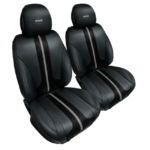 CUBRE ASIENTOS X2 NEGRO Y GRIS CON ANTILDESLIZANTE X2
