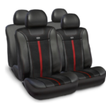 FUNDA CUBRE ASIENTO NEGRA/ROJO/GAMUZA/FIBRA DE CARBONO