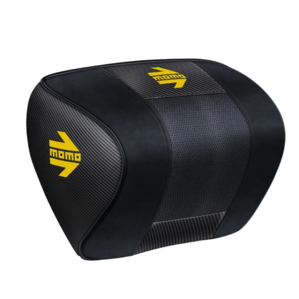 ALMOHADA REPOSACABEZAS NEGRO CON FIBRA DE CARBONO