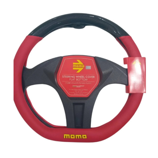 CUBREVOLANTE 38 CM BASE PLANA NEGRO/ROJO
