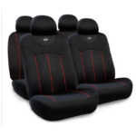 FUNDA CUBRE ASIENTOS ROJA Y NEGRA SET COMPLETO