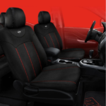 FUNDA CUBRE ASIENTOS ROJA Y NEGRA SET COMPLETO - Imagen 2