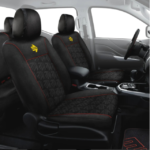 FUNDA CUBRE ASIENTO NEGRO/ROJO/LOGO EN RELIEVE - Imagen 2
